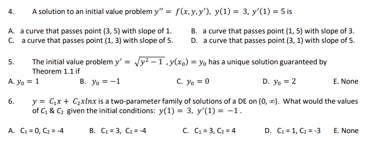 Solved A solution to an initial value problem | Chegg.com