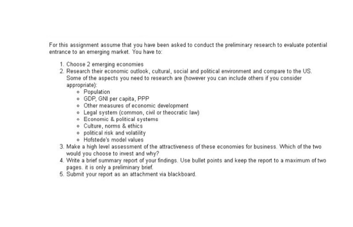 Solved For this assignment assume that you have been asked | Chegg.com