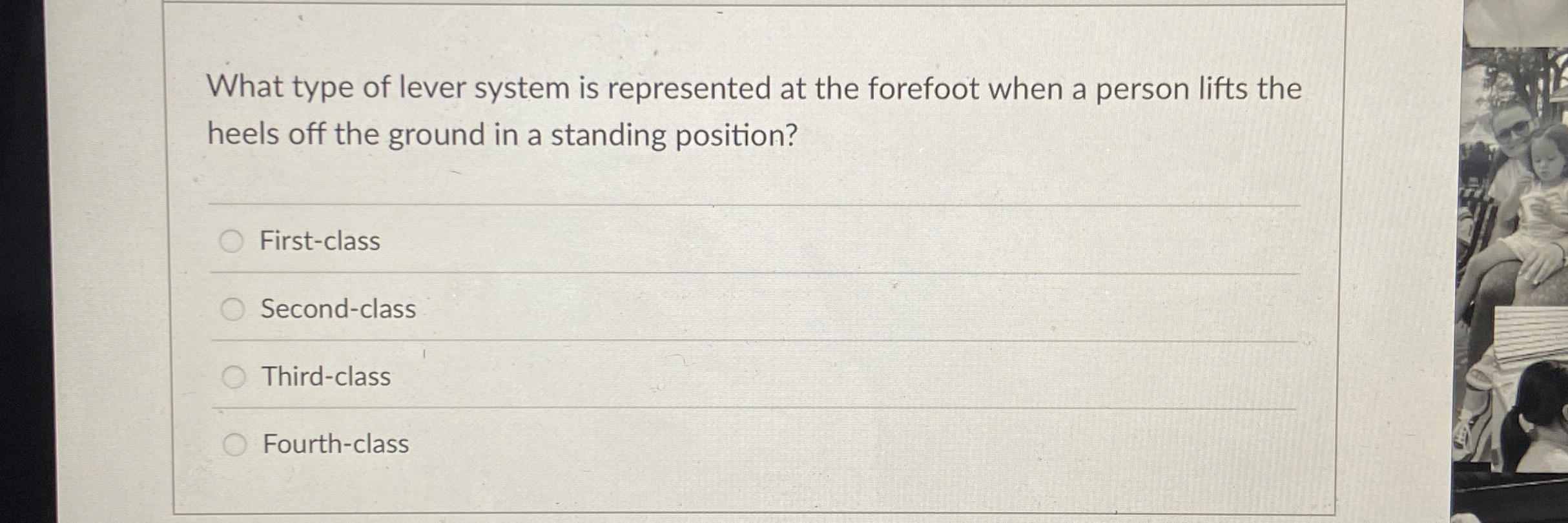 Solved What type of lever system is represented at the