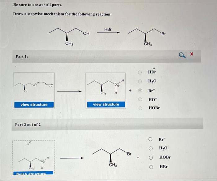 Solved Be sure to answer all parts. Draw a stepwise | Chegg.com