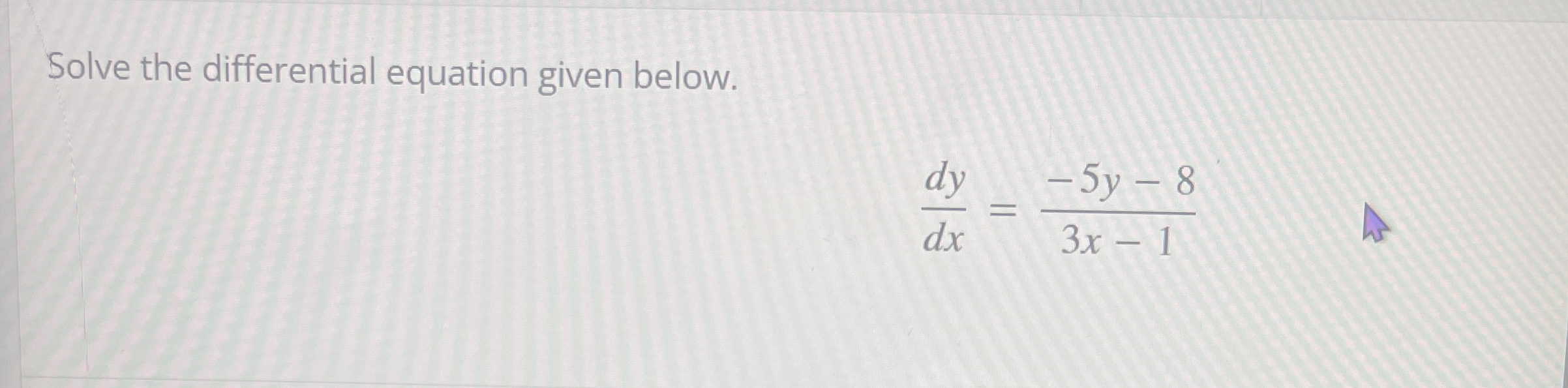 Solve the differential equation given | Chegg.com
