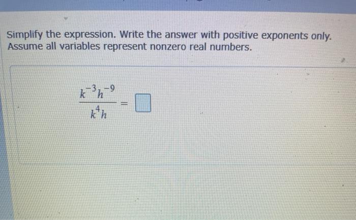 Solved Simplify the expression. Write the answer in exponent | Chegg.com