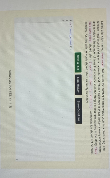 Solved Define a function named word count that counts the | Chegg.com
