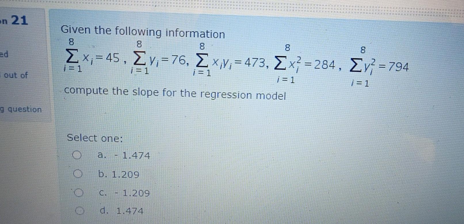 Solved en 21 Given the following information ed Ex;= 45, | Chegg.com