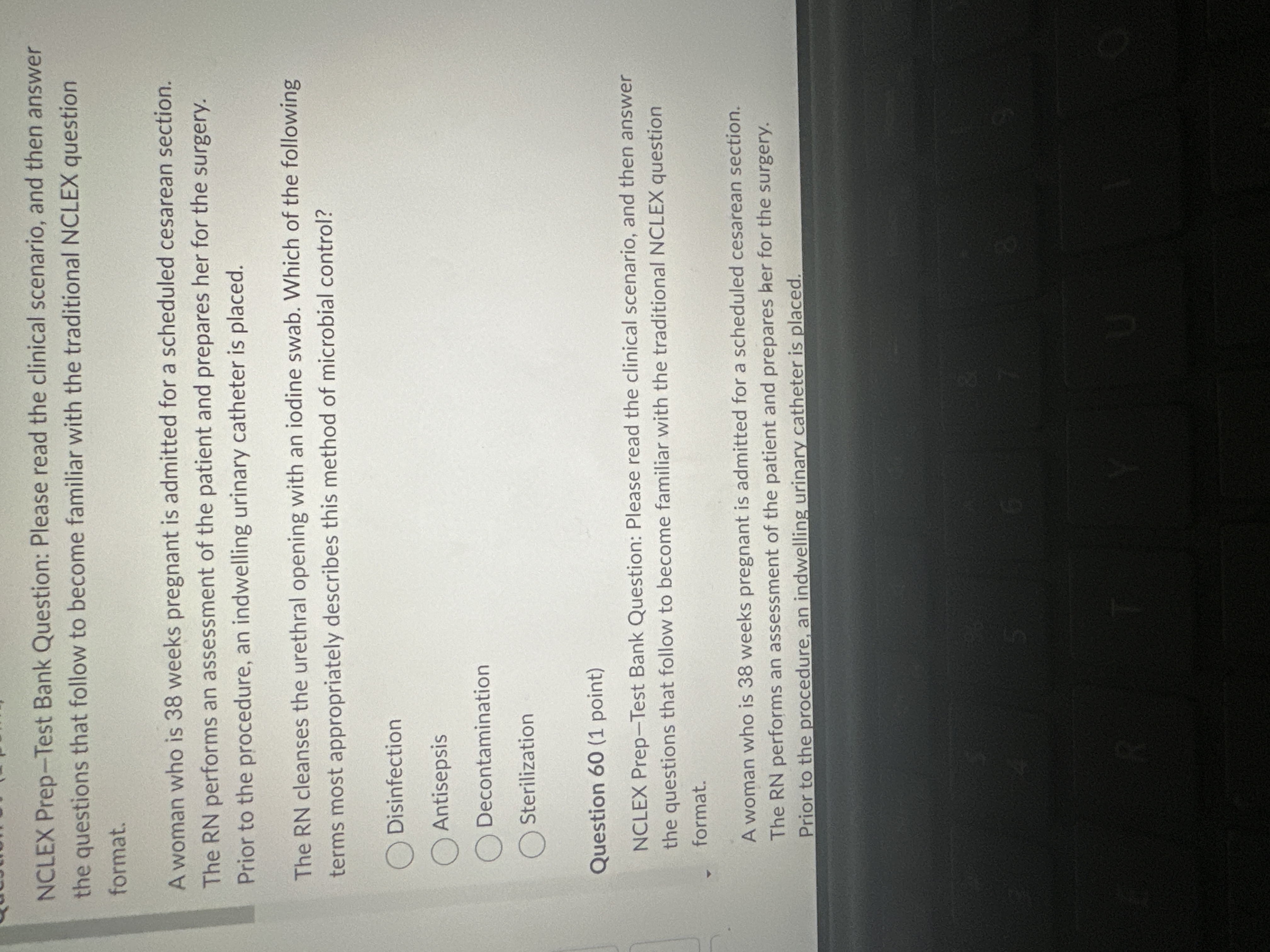 Solved NCLEX Prep-Test Bank Question: Please read the | Chegg.com