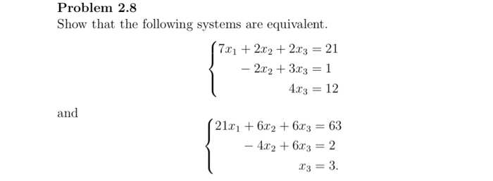 Solved Problem 2.8 Show That The Following Systems Are | Chegg.com