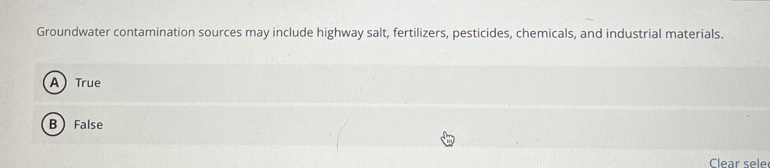 Solved Groundwater contamination sources may include highway