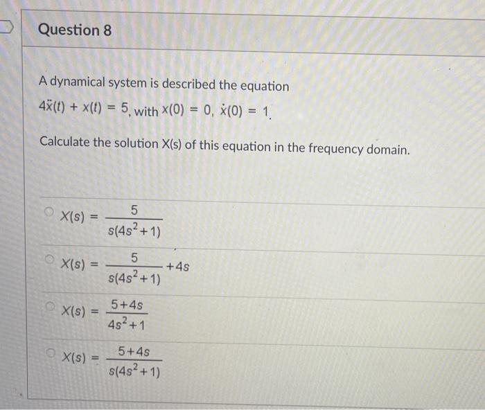 Solved A Dynamical System Is Described The Equation | Chegg.com