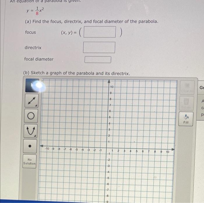 Solved An equation of a parabold y = 3x2 (a) Find the focus, | Chegg.com