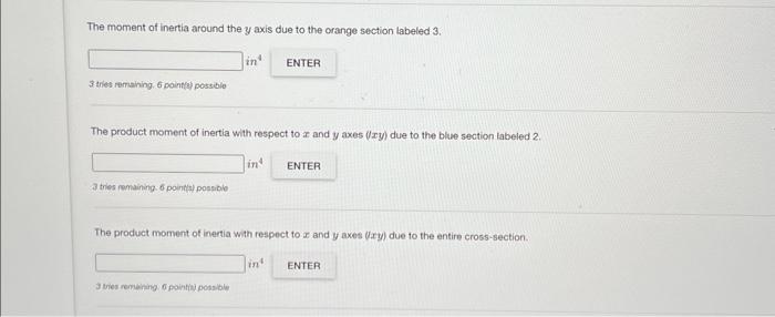 Solved The cross section shown below is split into three | Chegg.com