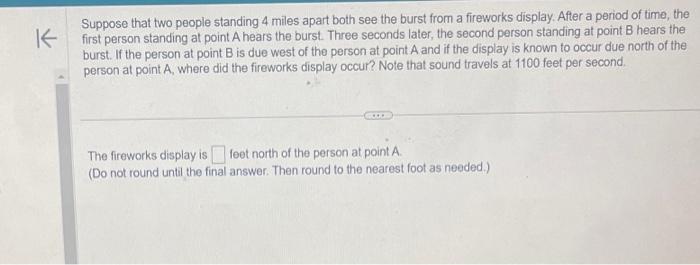 Solved Suppose That Two People Standing 4 Miles Apart Both | Chegg.com