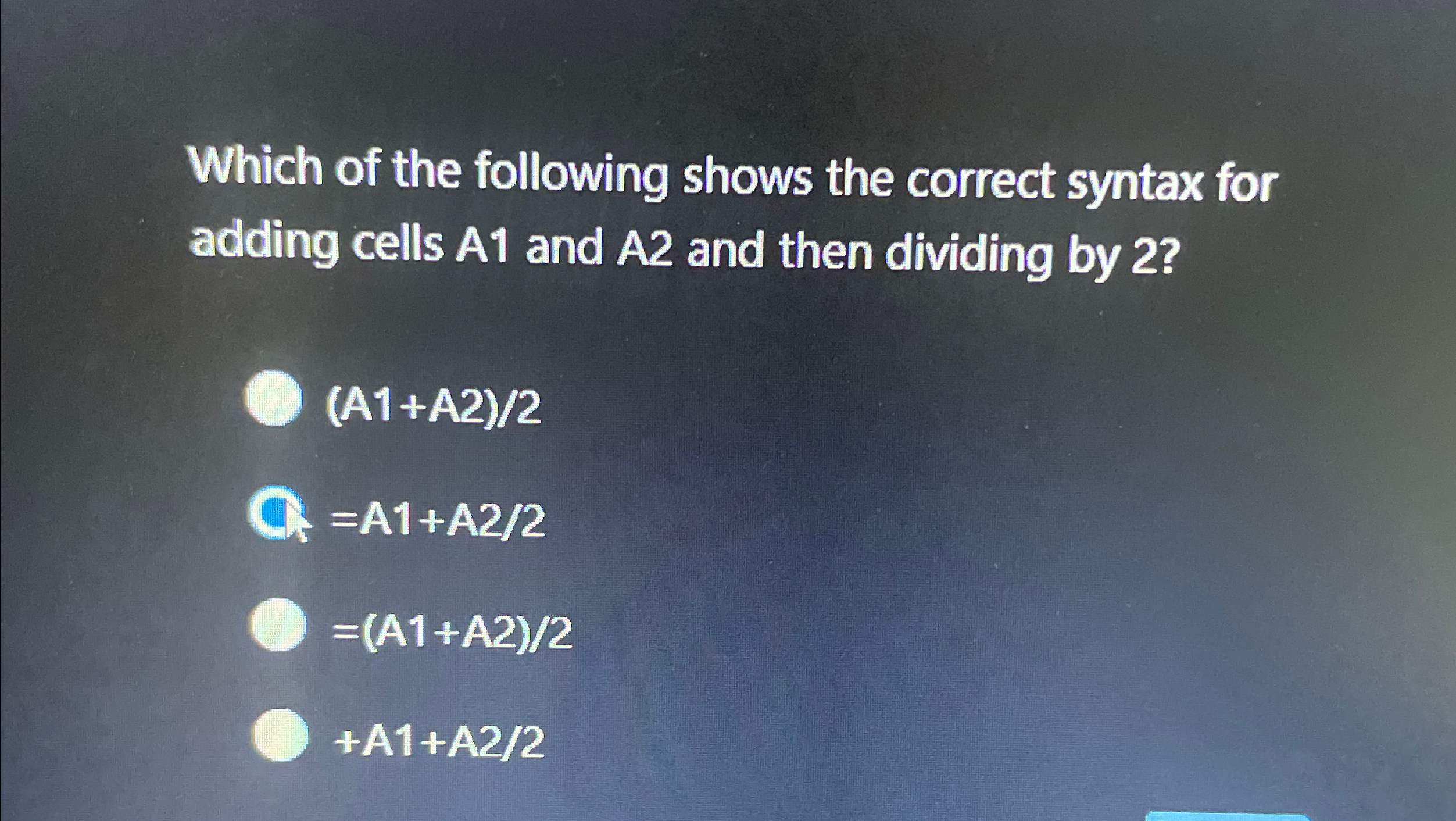 Solved Which of the following shows the correct syntax for | Chegg.com