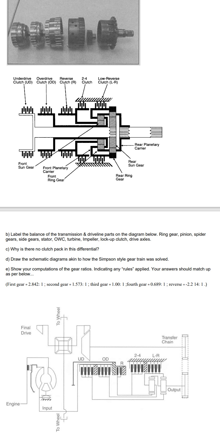 Solved The Chrysler 42le Transmission Has The Following 8088