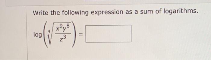 Solved Write the following expression as a sum of | Chegg.com
