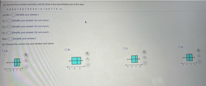 Solved (a) Find the five-number summary, and (b) draw a box | Chegg.com