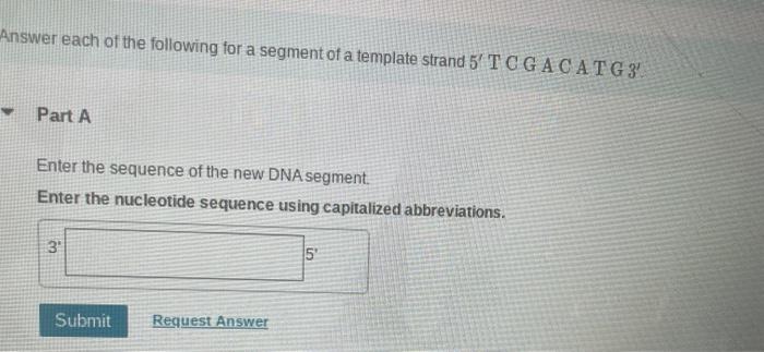 Solved Answer each of the following for a segment of a | Chegg.com