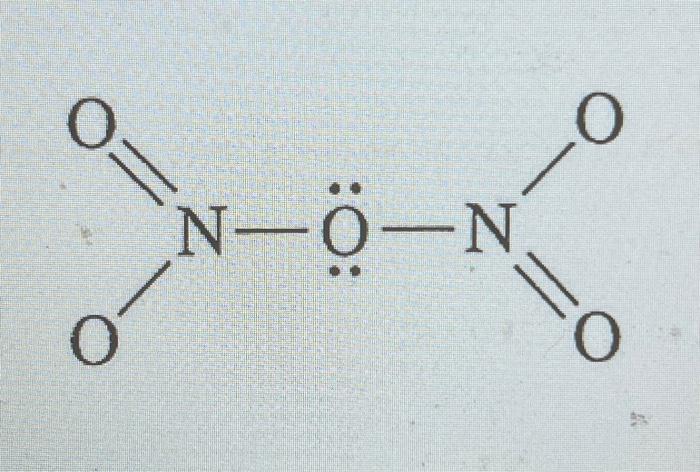 Solved what is the N-O-N bond angle of the central O atom | Chegg.com