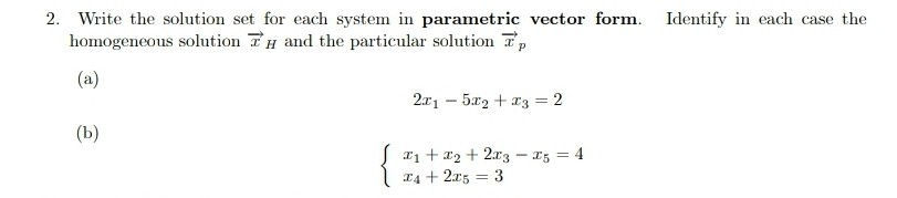 Solved 2. Write the solution set for each system in | Chegg.com