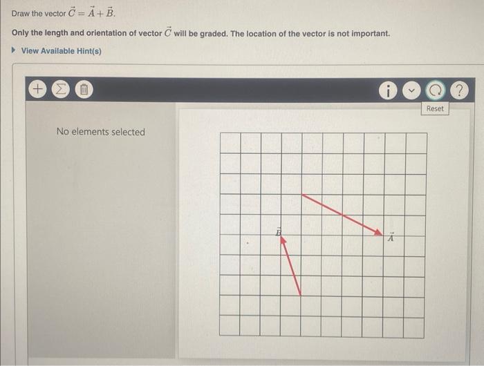 Solved Draw the vector C=A+B. Only the length and | Chegg.com