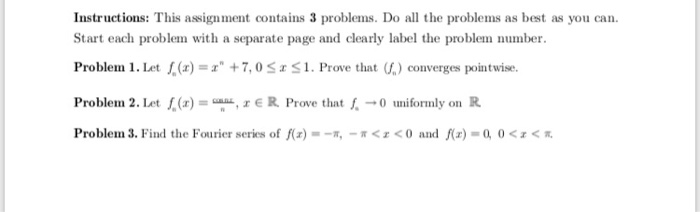 Solved Instructions: This assignment contains 3 problems. Do | Chegg.com