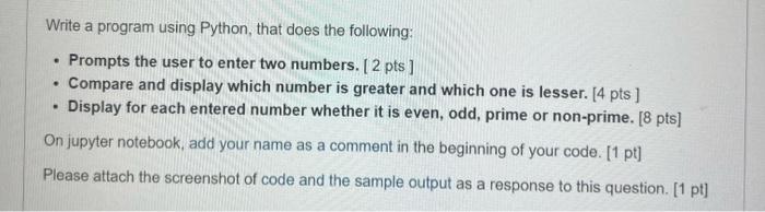 Solved Write a program using Python, that does the | Chegg.com
