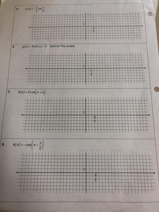 Solved Rylee Precalculus HW Name 4.5 Graphs of Sine and | Chegg.com