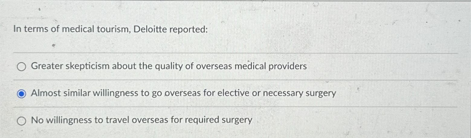 medical tourism deloitte