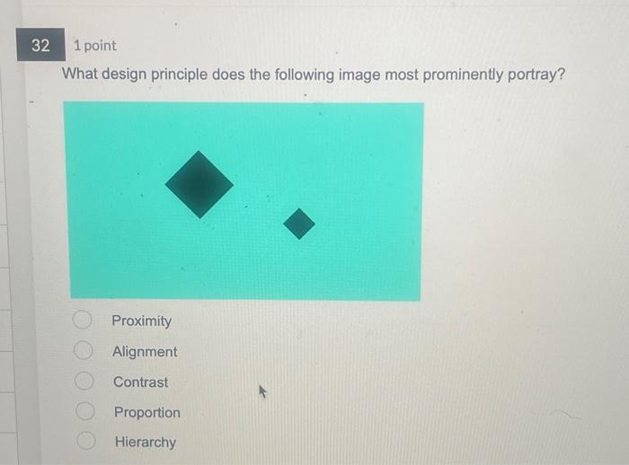What design principle does the following image most | Chegg.com
