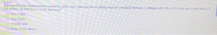 Solved 4 of 21 Disregarding the displacement caused by | Chegg.com