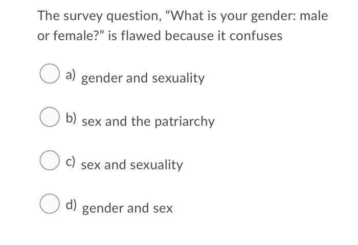 Solved The survey question, 