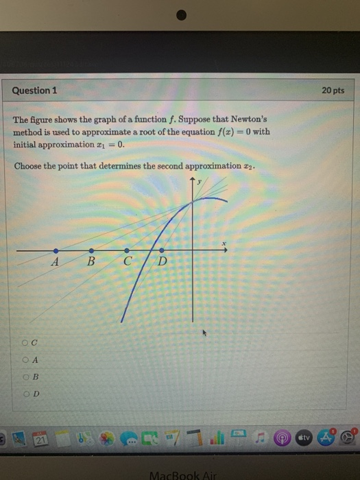 Solved Question 1 20 pts The figure shows the graph of a | Chegg.com