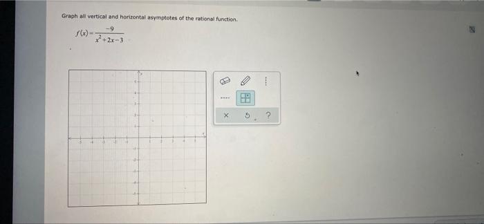 Solved Graph all vertical and horizontal asymptotes of the | Chegg.com