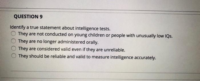 Solved QUESTION 9 Identify a true statement about | Chegg.com