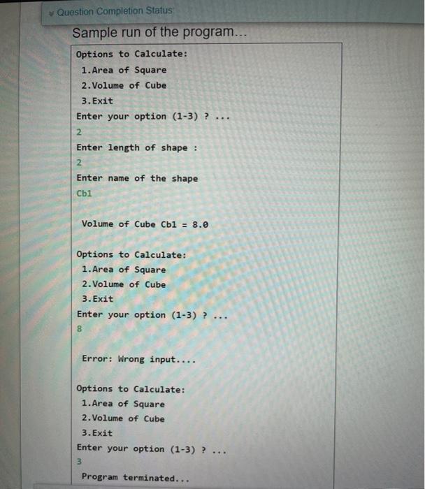 Solved Write a complete Java program to represent geometric | Chegg.com