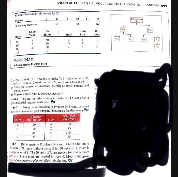 Solved CHAPTER 14 MATERIAL REQUIREMENTS PLANNING (MRP) AND | Chegg.com