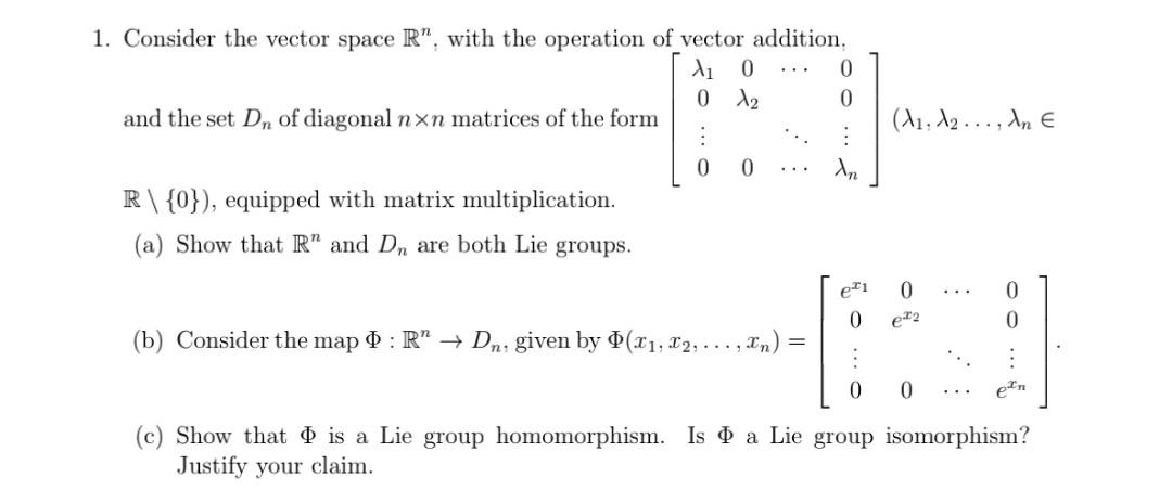 Solved ... (11. 12..., in e 1. Consider the vector space R