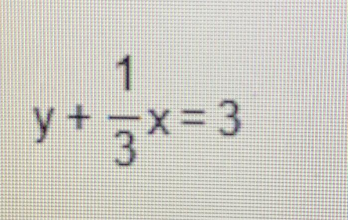 y+31x=3 | Chegg.com