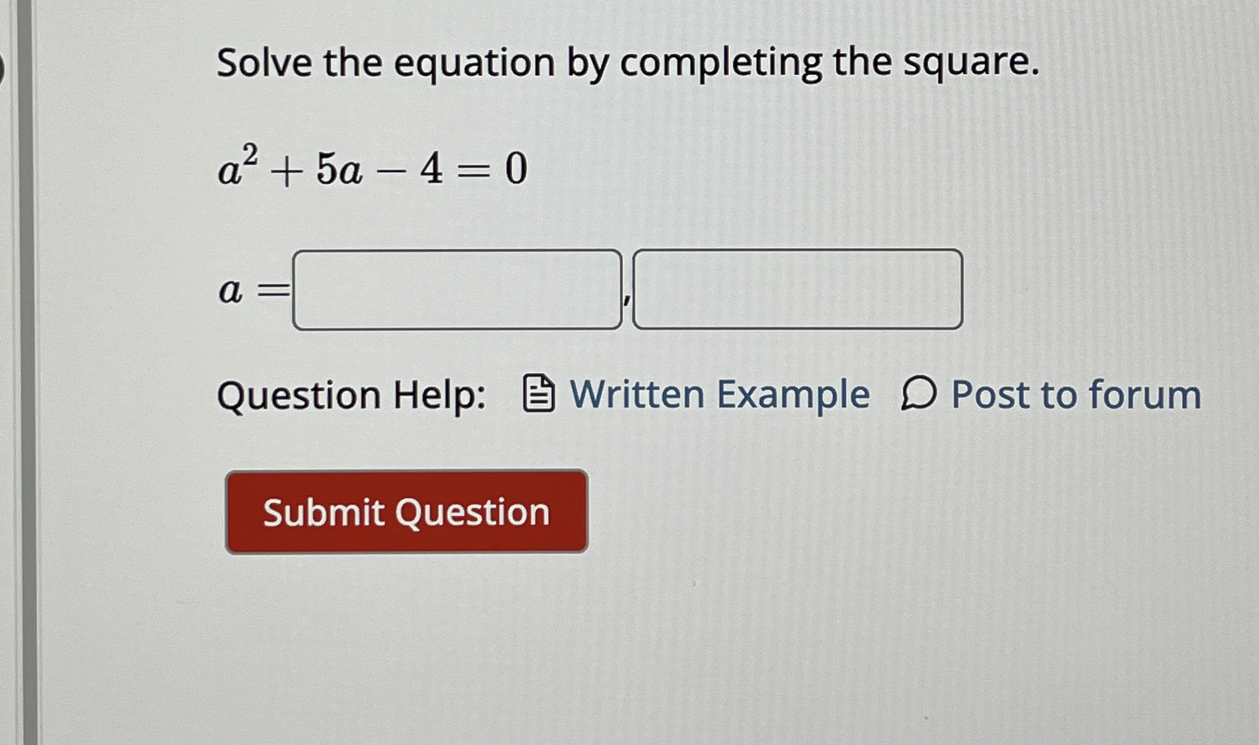 Solved Solve the equation by completing the | Chegg.com