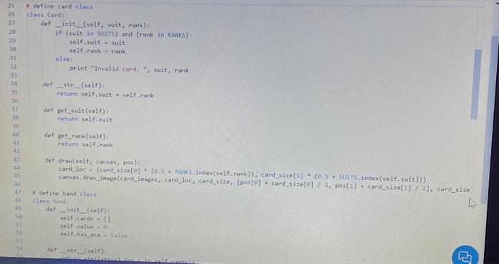 Solved Consider this submitted solution to the Blackjack | Chegg.com