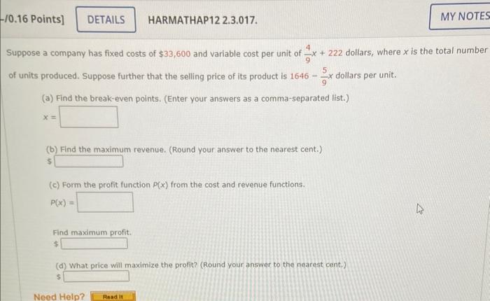 Solved pose a company has fixed costs of $33,600 and | Chegg.com