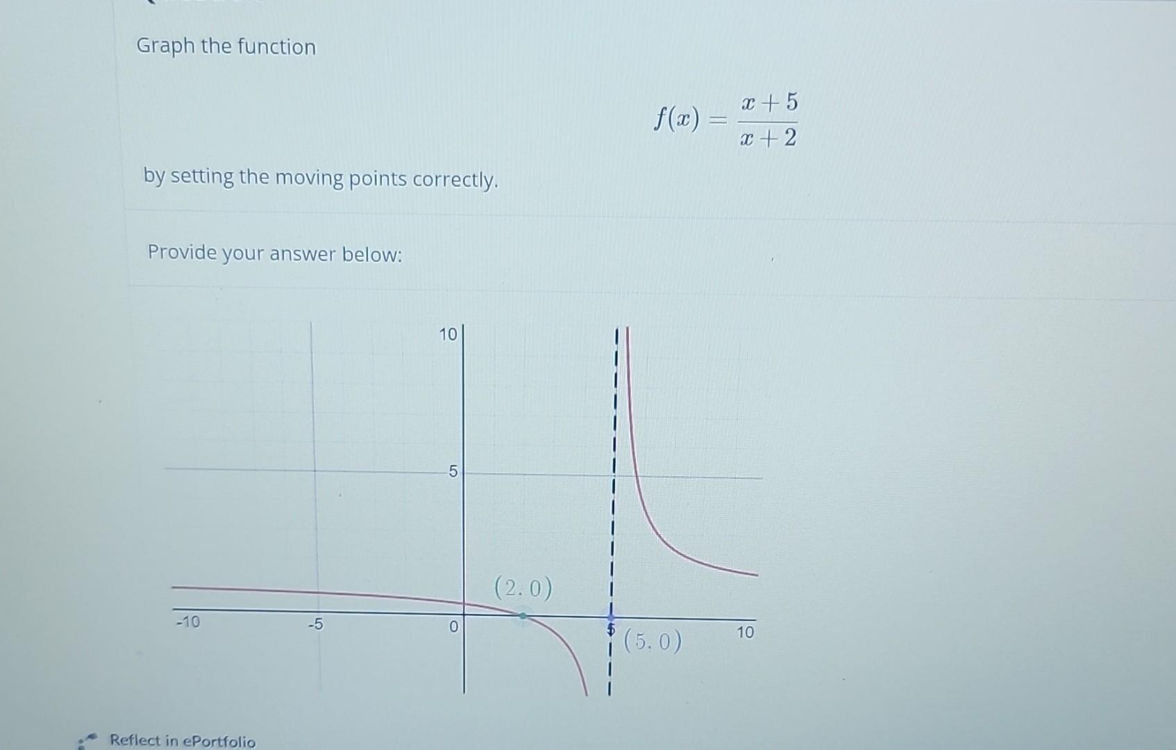 graph the function f x log 5 x by moving the points