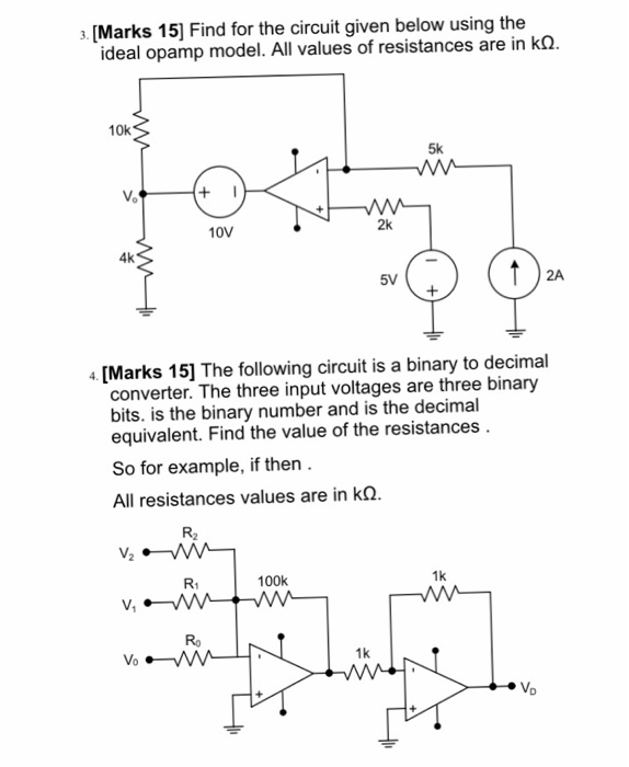 Solved 3. [Marks 15] Find for the circuit given below using | Chegg.com