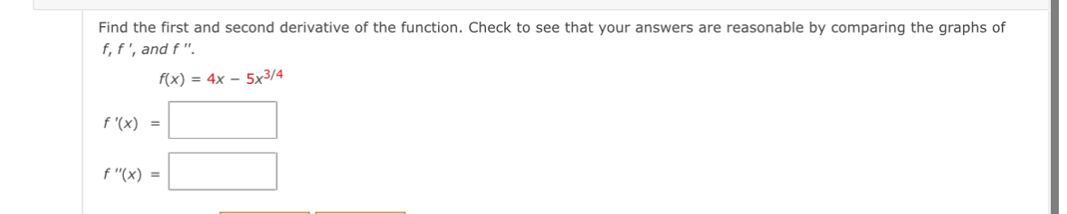 Solved Find the first and second derivative of the function. | Chegg.com