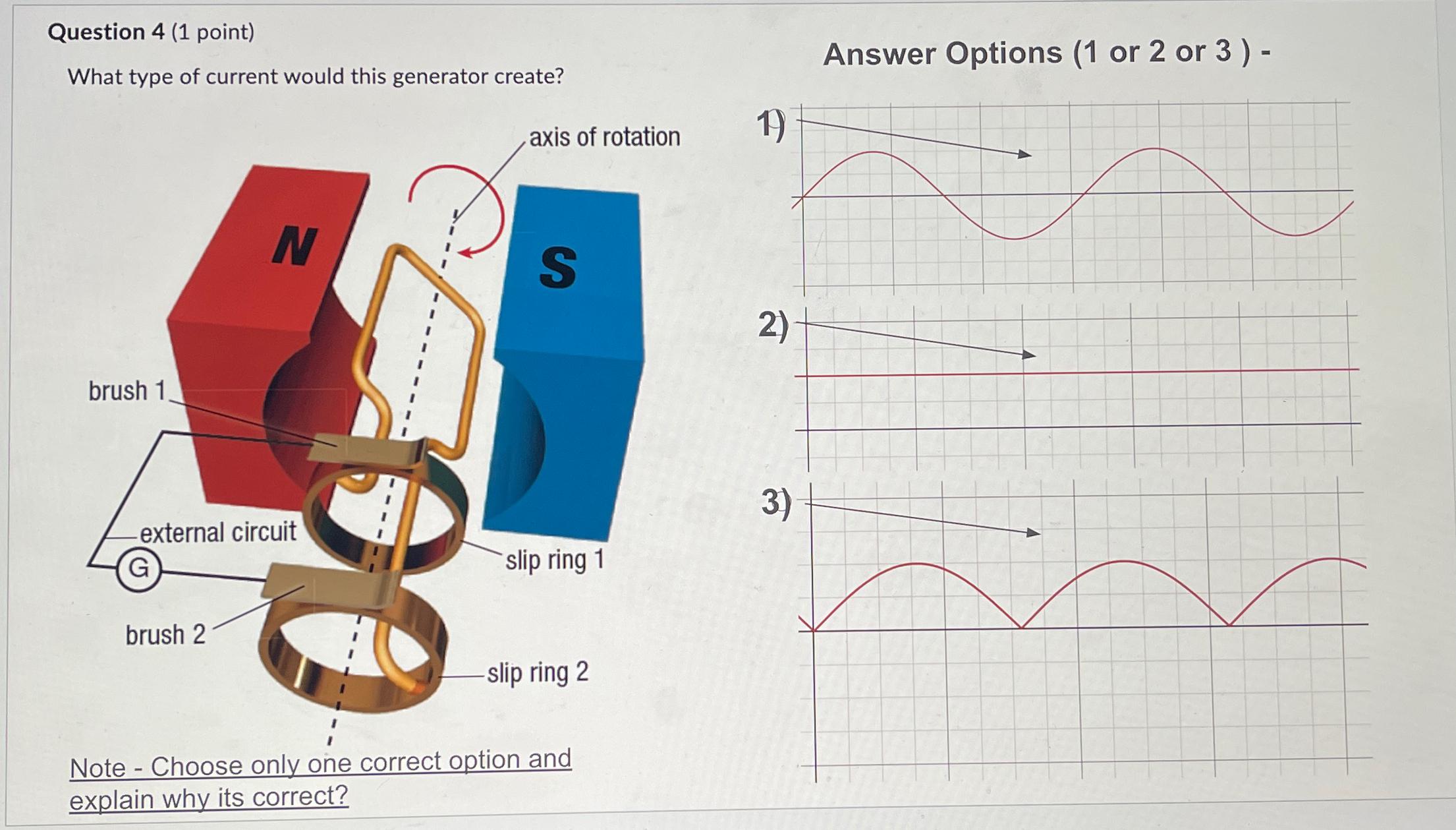 Solved Question 4 (1 ﻿point)What type of current would this | Chegg.com