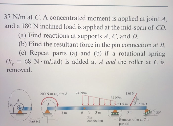 Solved 1.2-3 Segments AB and BCD of beam ABCD are pin con- | Chegg.com