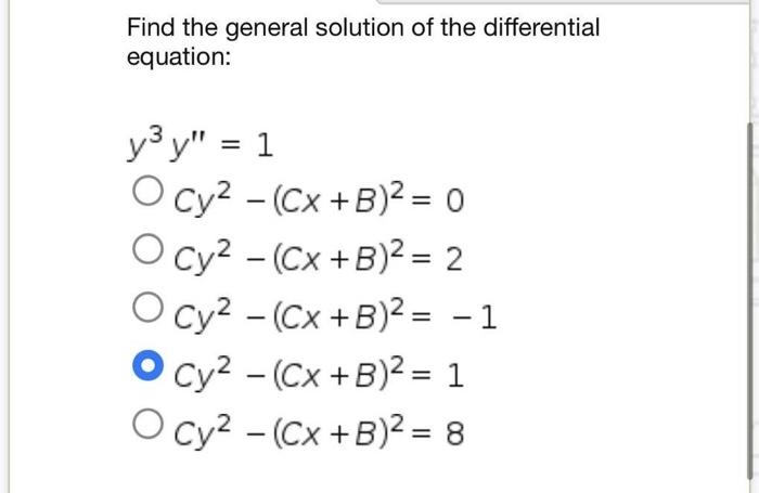 Solved Find The General Solution Of The Differential | Chegg.com