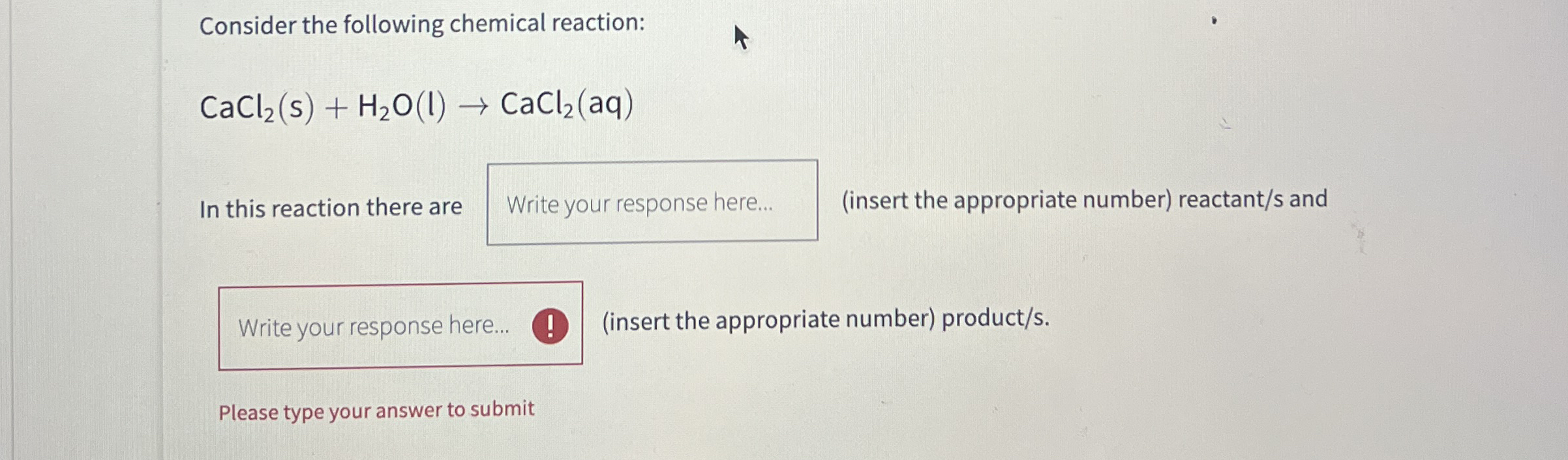 Solved Consider the following chemical | Chegg.com