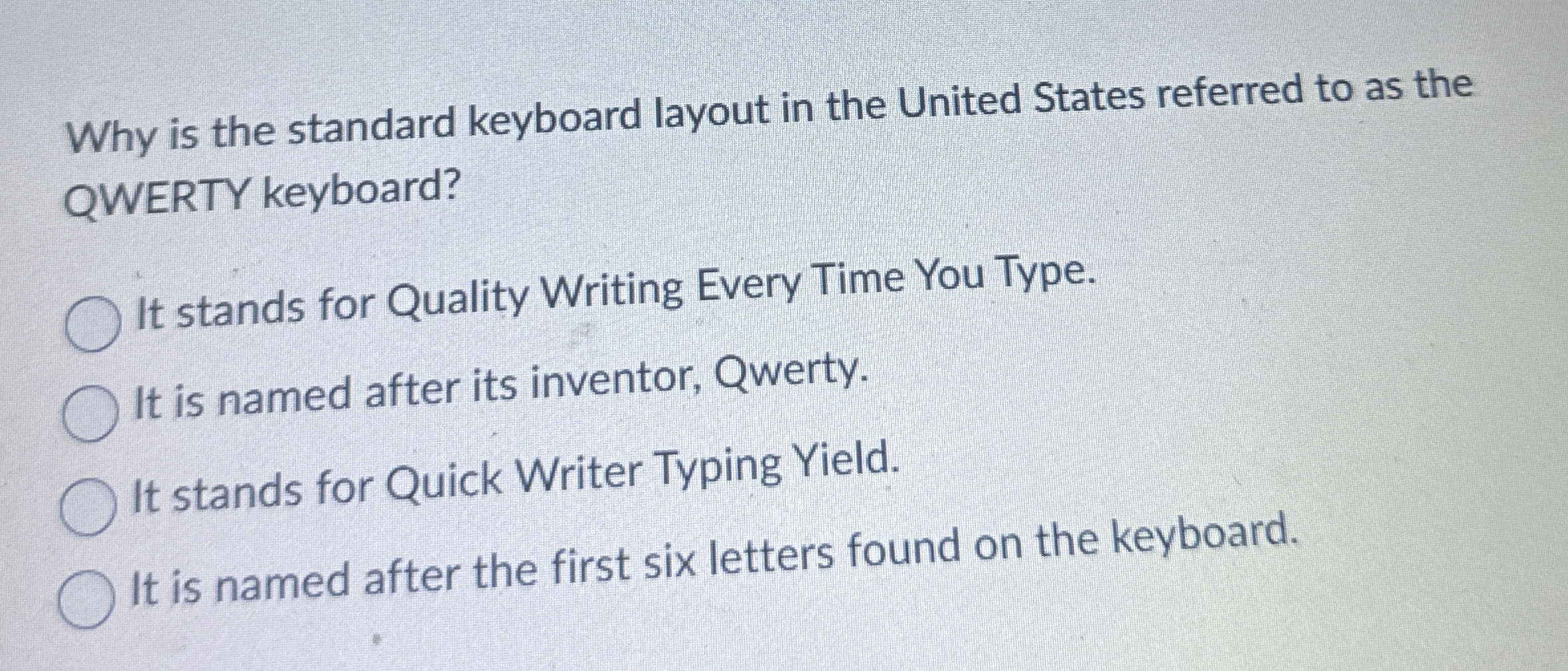 Solved Why is the standard keyboard layout in the United