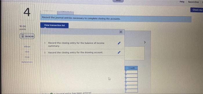 Solved Help Save & Exit Submit Check my work Exercise 6.7 | Chegg.com