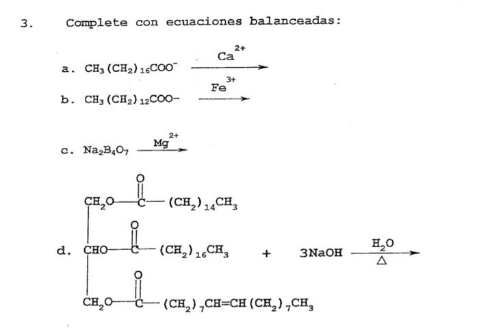 Complete con ecuaciones balanceadas: a. c. \( \mathrm{Na}_{2} \mathrm{~B}_{4} \mathrm{O}_{7} \stackrel{\mathrm{Mg}^{2+}}{\lon